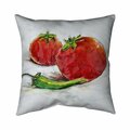 Begin Home Decor 26 x 26 in. Tomatoes with Jalape O-Double Sided Print Indoor Pillow 5541-2626-GA1